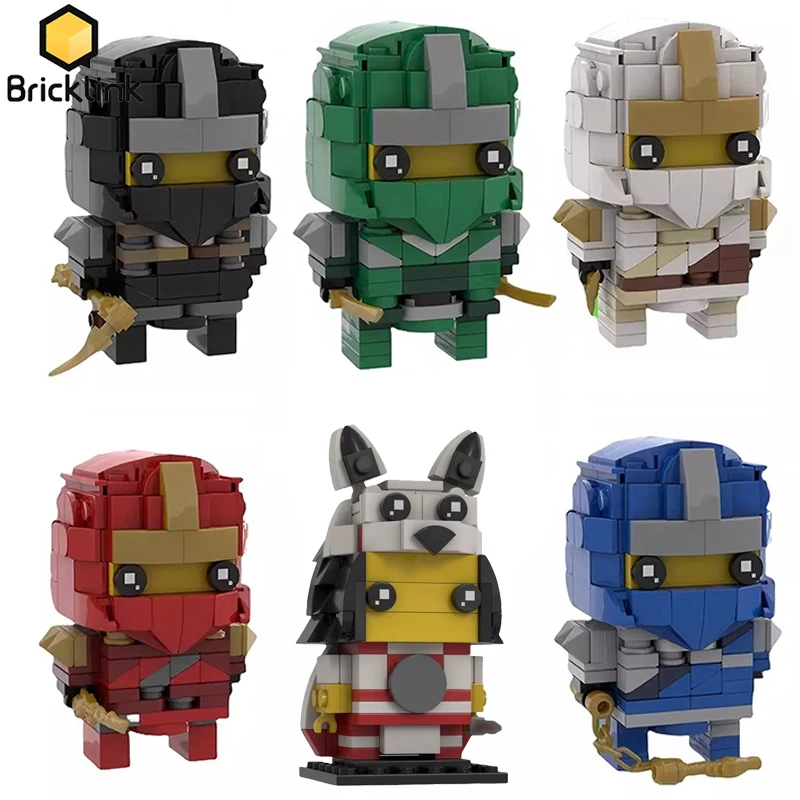 

Идеи Bricklink MOC Ninja, аниме Rise of The Snakes, фигурки Kai Lloyd Cole Brickheadz, наборы, креативные строительные блоки, детские игрушки, подарок
