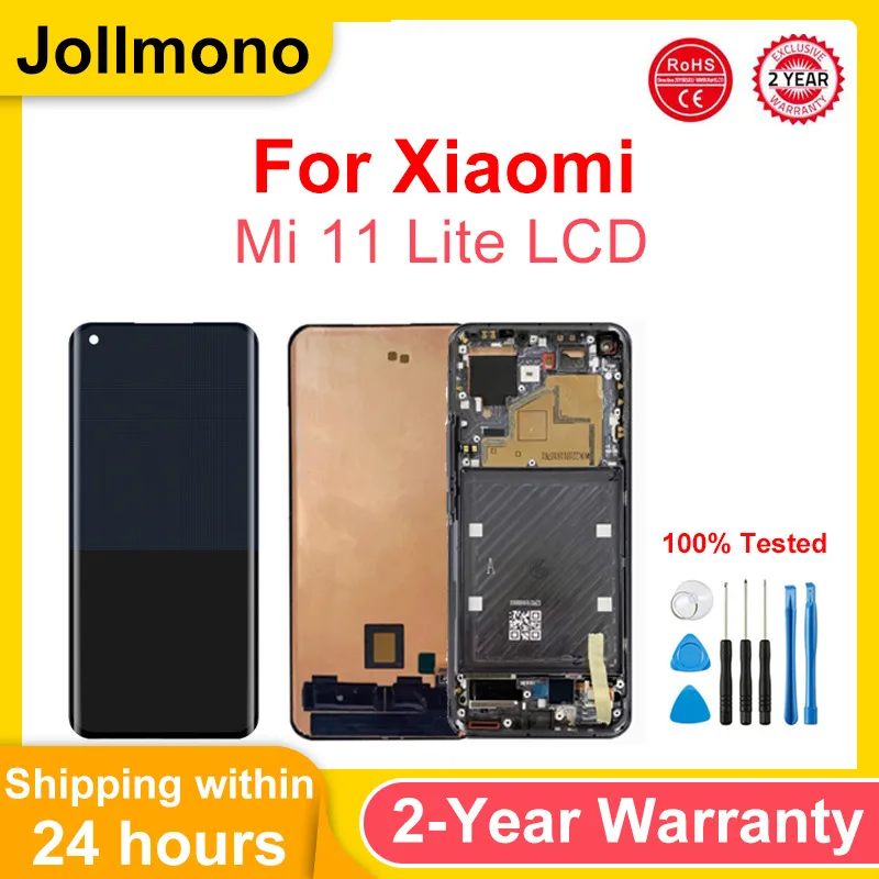 

AMOLED Display For Xiaomi Mi 11 Lite LCD Display M2101K9AG Touch Screen Digitizer Assembly For Xiaomi Mi 11 Lite 5G LCD Display
