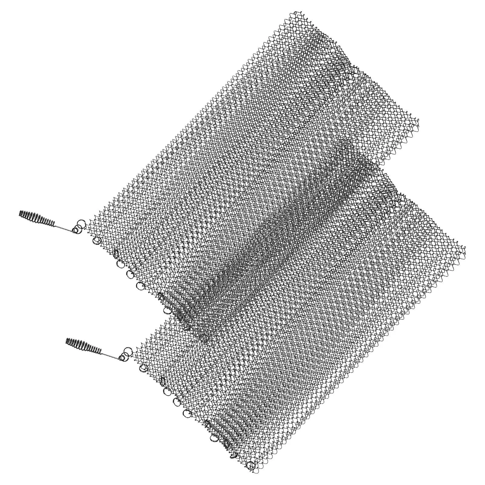 2Pcs Fireplace Mesh Screen Curtain Decorative Fine Mesh Panels Metal Fire Pit Accessory Indoor Protective Spark Guard