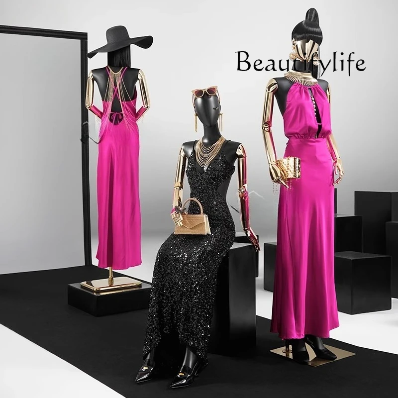 

Costume model props female full body display half body human body right angle shoulder dark new version platform