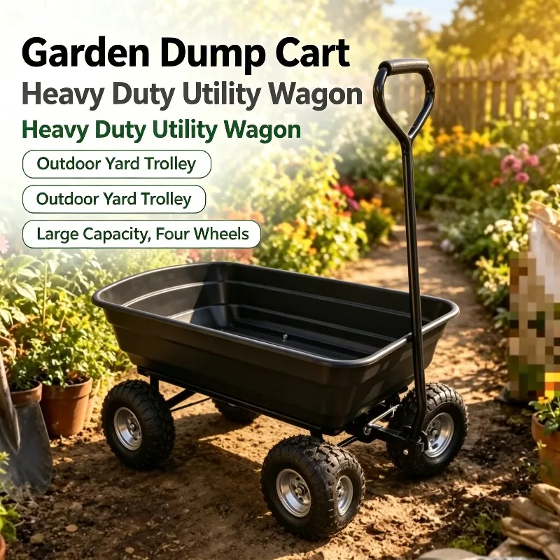 Garden Cargo Truck Tractor For Garbage Dumping & Gardening Tools Transport