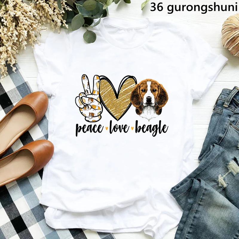 Watercolor Shih Tzu Animal Print T Shirt Girls Harajuku Kawaii Dog Tshirt Women Border Collie/Cockerspaniel Bernese T-Shirt