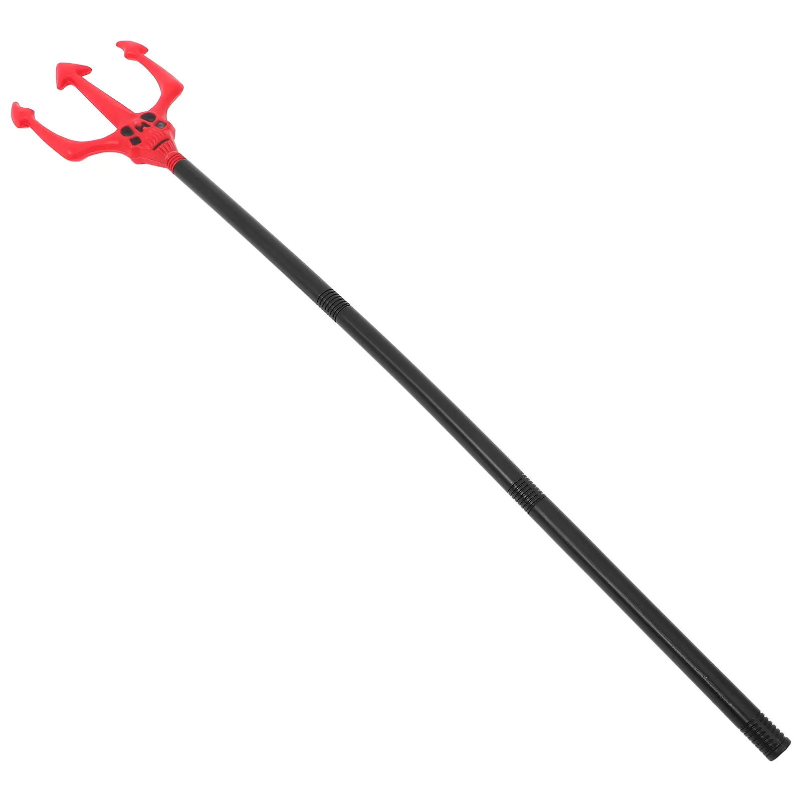 

Trident of Neptune Halloween Pitch Fork Decor Red Plastic Demon Prop Staff Cosplay Accessories Festival nament