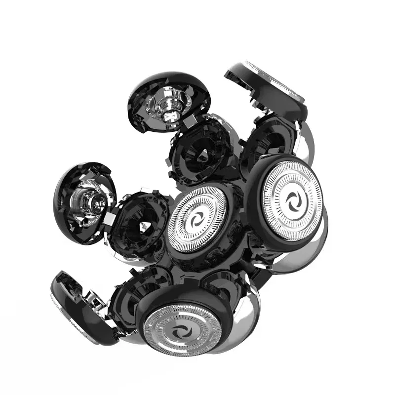 رجل 7 شفرة الحلاقة استبدال رؤوس الحلاقة العائمة قابل للغسل الكهربائية 7D ماكينة حلاقة قادين عدة شفرات القاطع