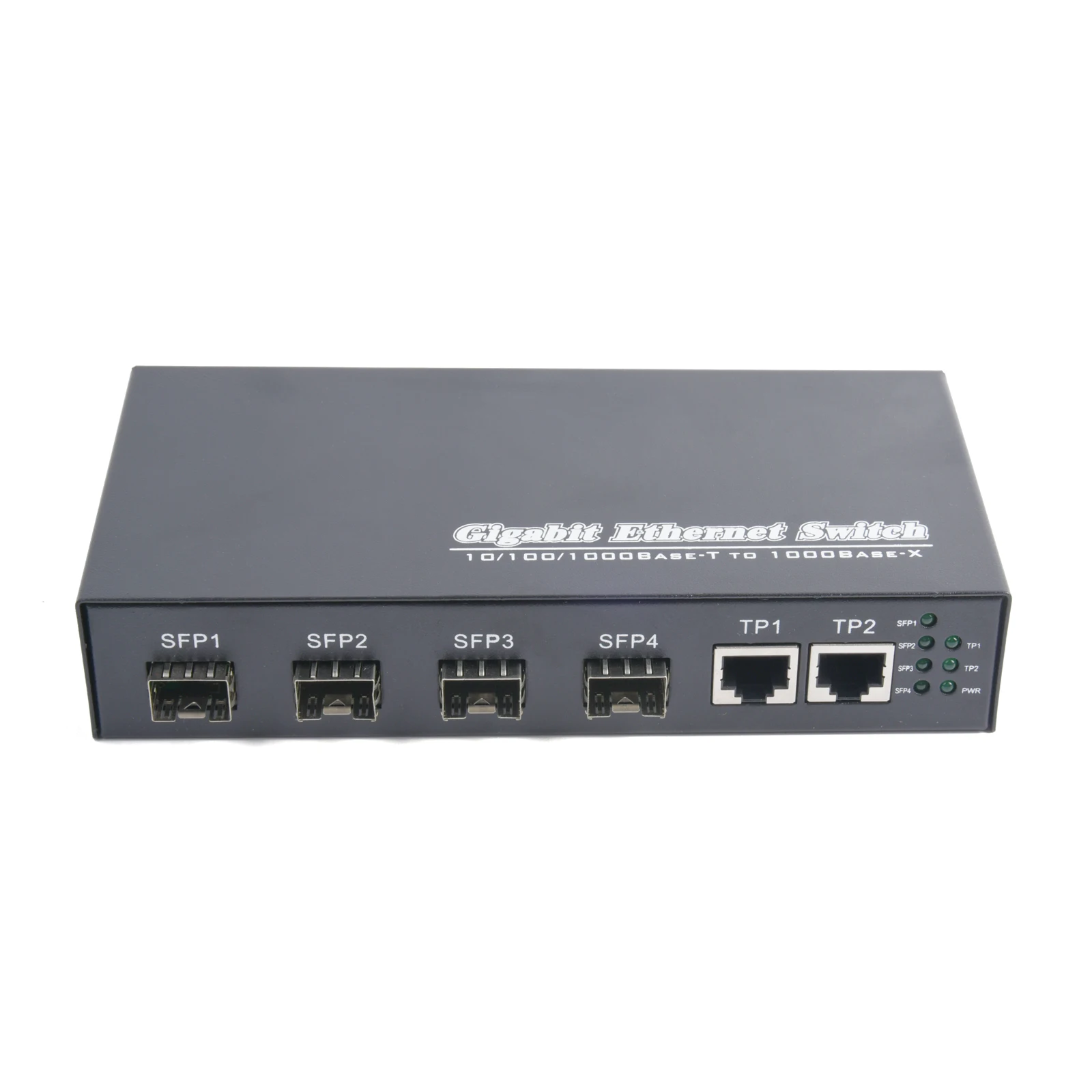 Gigabit SFP Media Converter 4 SFP to 2 RJ45 Transceiver 10/100/1000M Fiber Optic Switch With 3KM/20KM LC/SC SFP Module