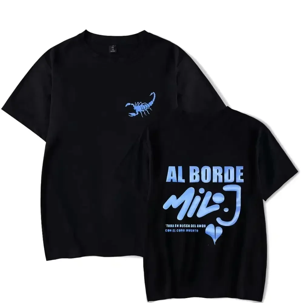 

2025 High-quality Summer Hip Hop Rap Milo J Alborde Song Merch T-Shirt Women Men Crewneck Short Sleeve Tshirt Fashion Teemen wom