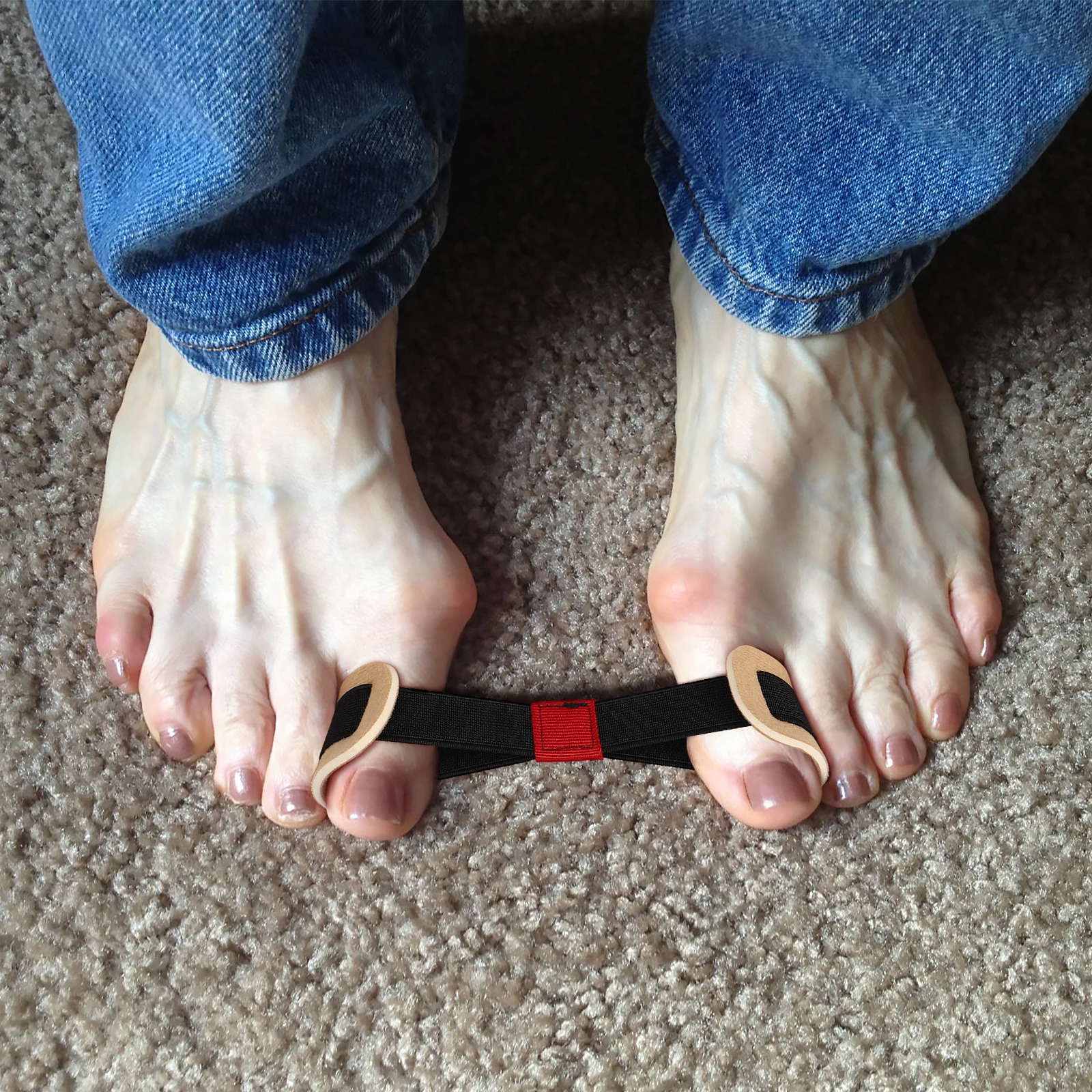 

1 шт. эластичные носилки для большого пальца ноги, выпрямитель для большого пальца стопы, корректор вальгусной деформации, облегчение боли в ногах, эластичный ремешок для пальцев ног