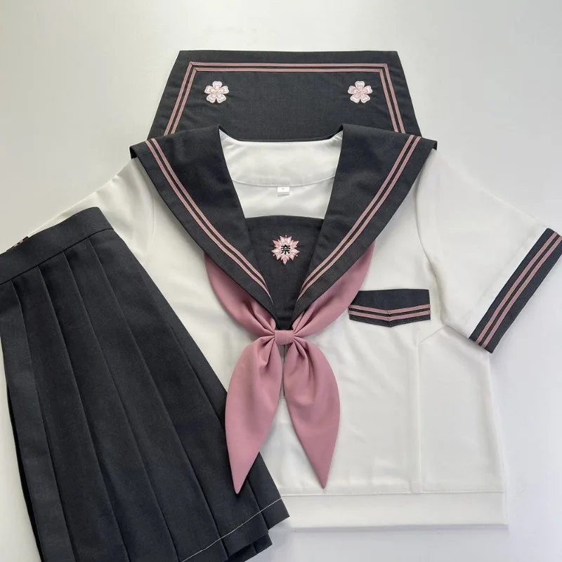 Imagem -02 - Conjunto de Saia Plissada com Gola Marinha Feminina Terno de Marinheiro Fino e Doce Primavera Verão Primavera Laço Fashion Doce Academia Japonesa Peças