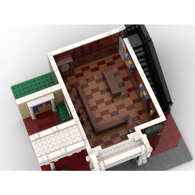 Moc Bausteine Amerikanischen Haupt Straße Luxus Hotel Technologie Modulare Ziegel Modell Geschenke Weihnachten Spielzeug DIY Sets Montage