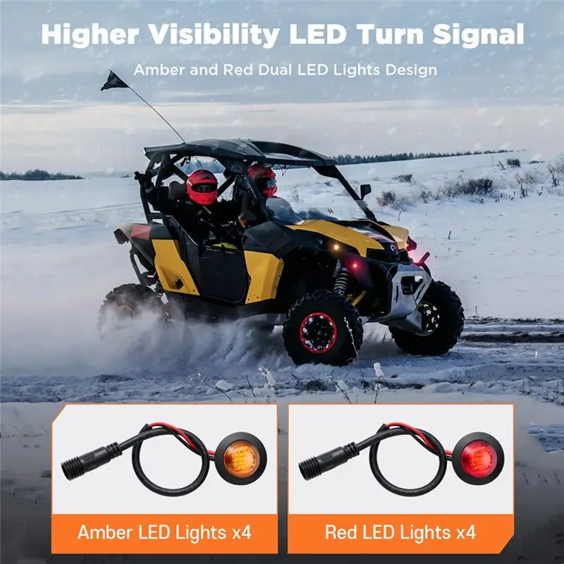 Superior-ATV UTV Turn Signal Kit Universal Street Legal Kit Forforcan-Am Commander Max / Outlander 1000 Gen2 Forarctic Cat Prowl