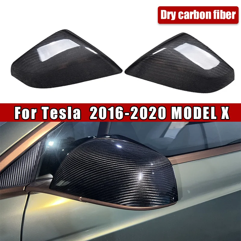 For Tesla Model X Model S 2016-2020 Side Door Mirror Cover Car Mirror Cover High Quality Carbon Fiber Lens Cover