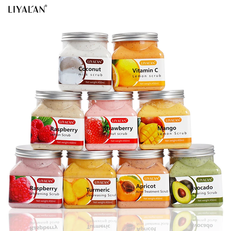 Scrub corpo al sale marino alla frutta pelle liscia ammorbidisce le cuticole idratante esfoliante Avocado fragola albicocca sorbetto Scrub corpo