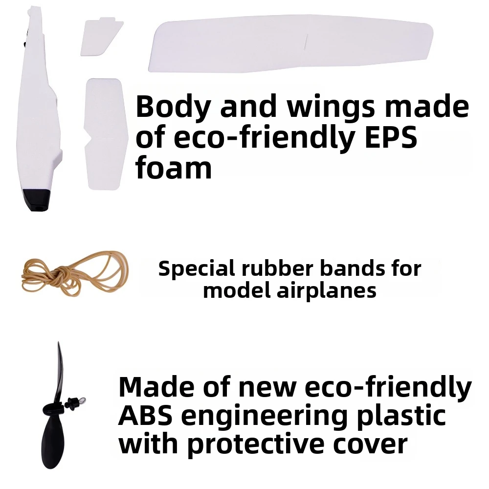 

Ligthweight Airplane Glider Model Popular 2 Styles Rubber Band Powered Helicopter Students Flight Competition for Outdoor