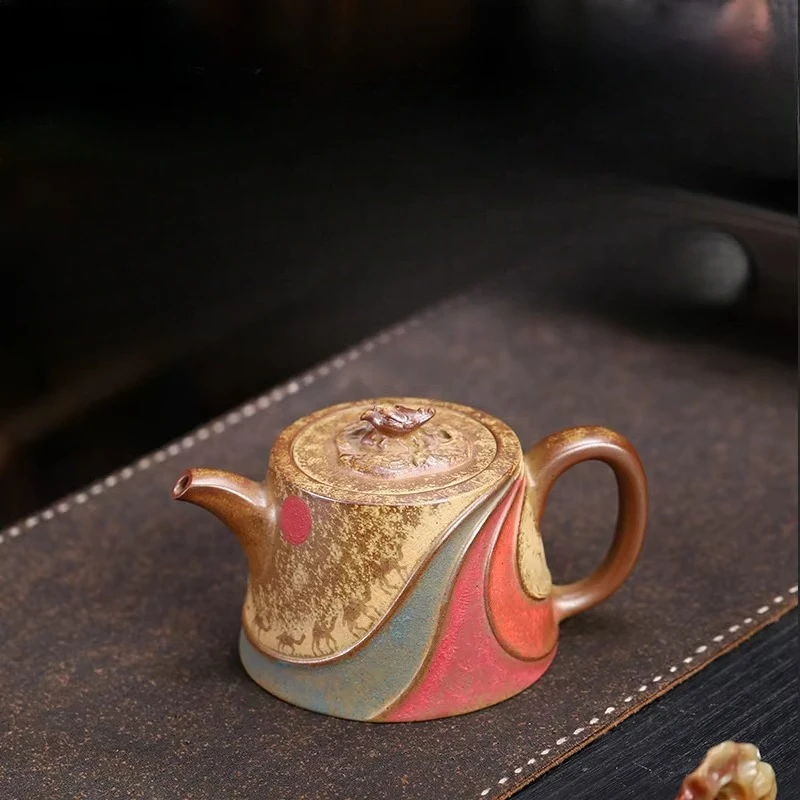 Yixing Purple Clay Teapot, Original Ore Section, Mud Ancient Method, Wood Burning, Silk Road Kung Fu Tea Set, Chinese Teapot