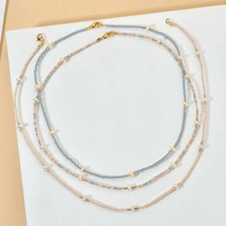 ZMZY New Korean Fashion Miyuki Seed Beads Chain Choker Necklace For Women Natural Pearls Beaded Collar Boho Jewelry