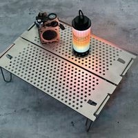 Lightweight Titanium Hiking Table Ultra-Light Folding Mini Outdoor Table for Camping Mountaineering Trekking