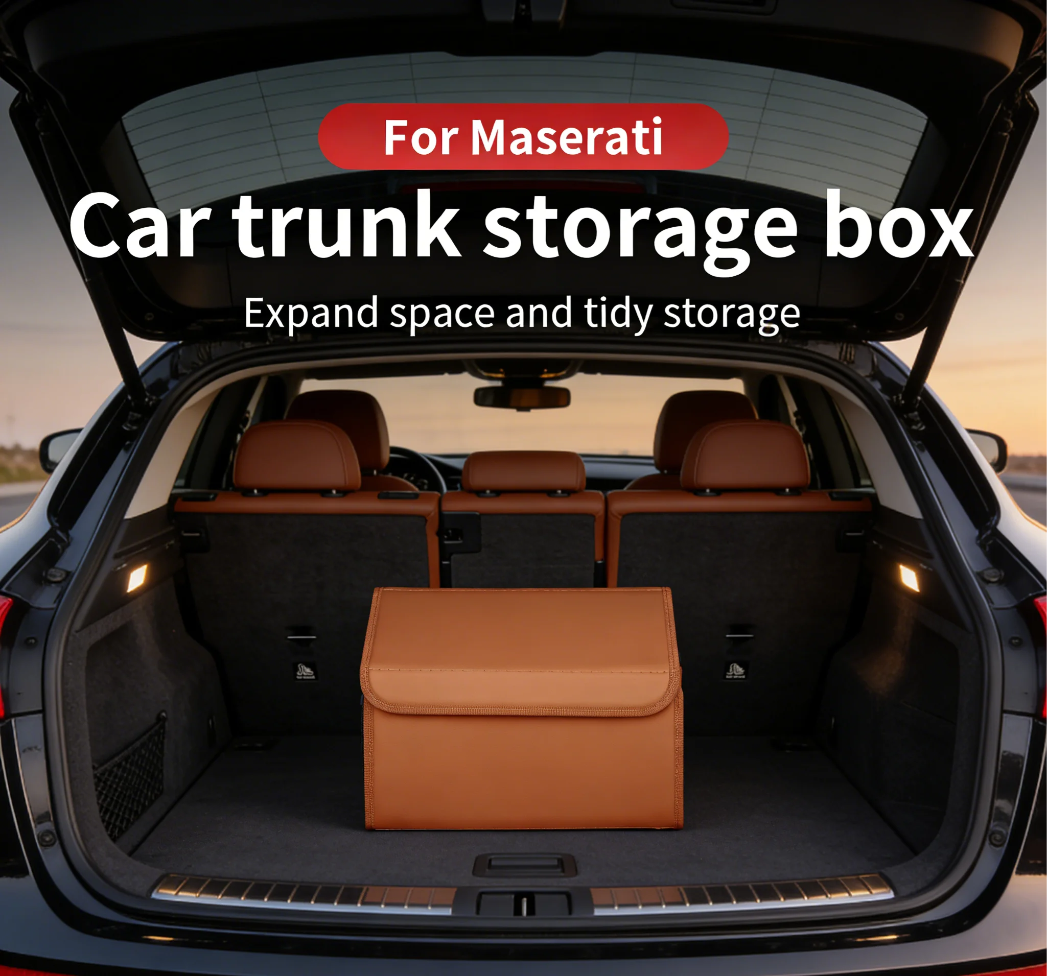 

Big Capacity Car Storage Box Car Trunk Organizer Eco-Friendly Super Durable Storage Tool For Levante MC20 MCXtrema GranCabrio