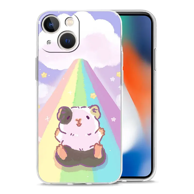 아이폰 16 케이스, 아이폰 15 12 13 14 16 Pro Max X XR XS Max 15 Plus 아이폰11 커버, 귀여운 기니피그/카비 동물 디자인 폰 케이스