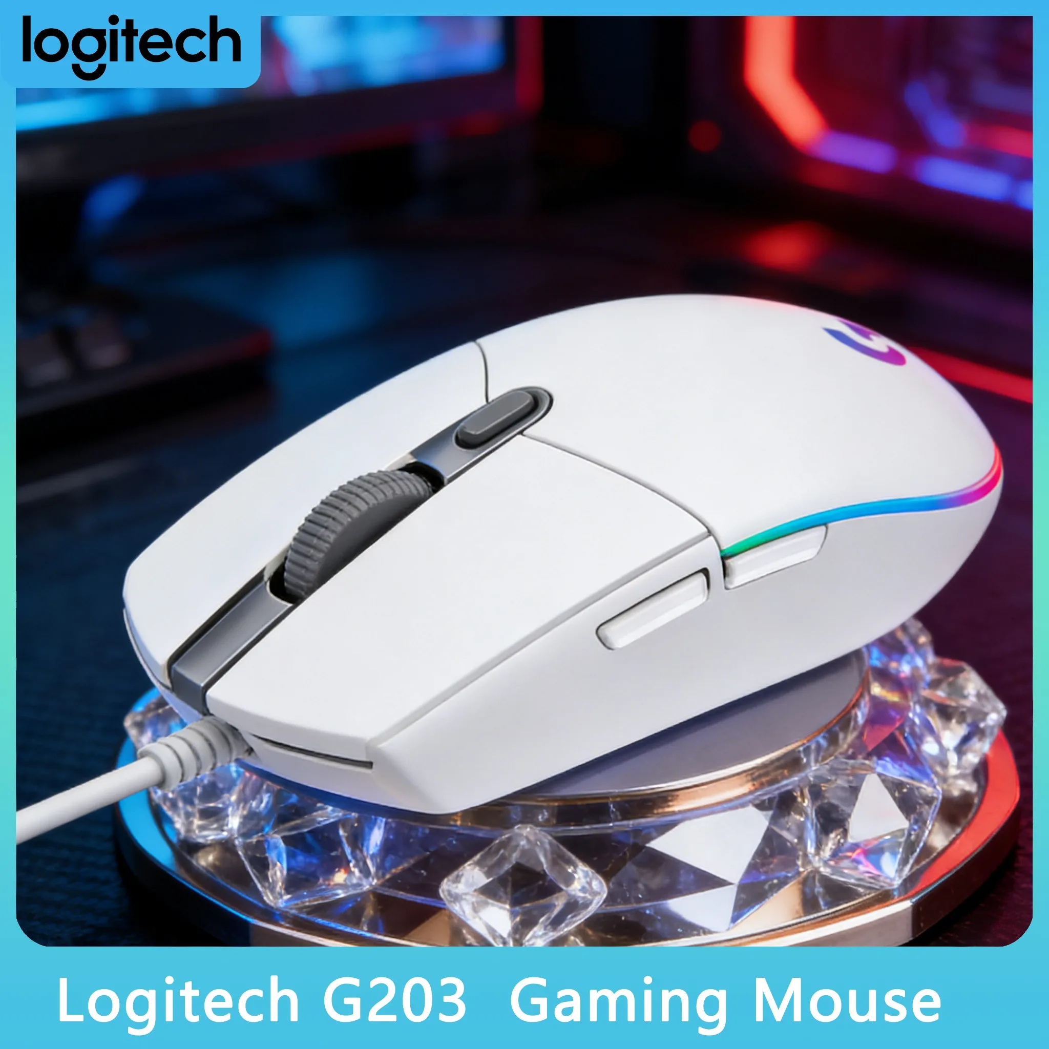 

Logitech G203 Wired Mouse 1ms Report Rate Durable