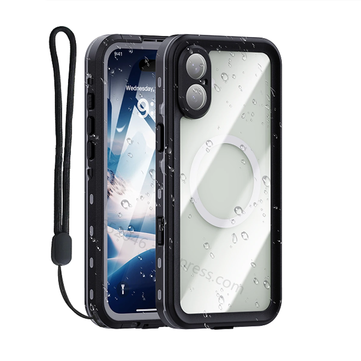 IP68 Waterproof Phone Case for iPhone 16 Pro Max 16 Plus Underwater Touch Screen Case Dustproof Anti Fall Beach Box with Lanyard