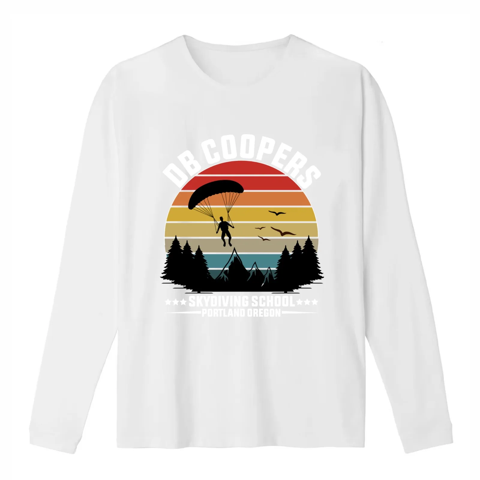 Db Coopers Skydiving School Portland Oregon T-Shirt Summer Casual Cotton Tee Oversized Streetwear Tops Vintage Graphic Print