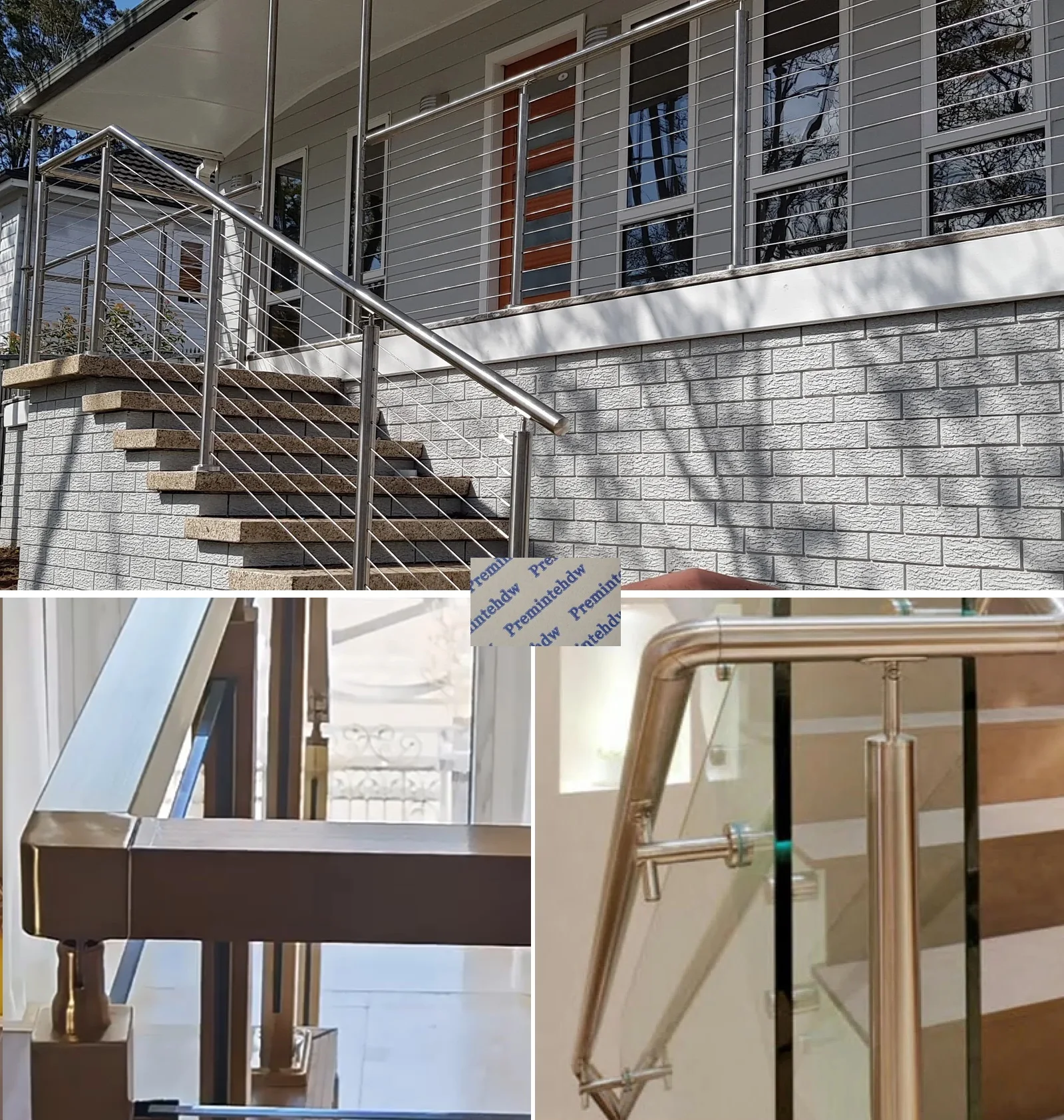 1Piece Cast 304 Stainless Steel Flush Handrail Fittings Inserted 2