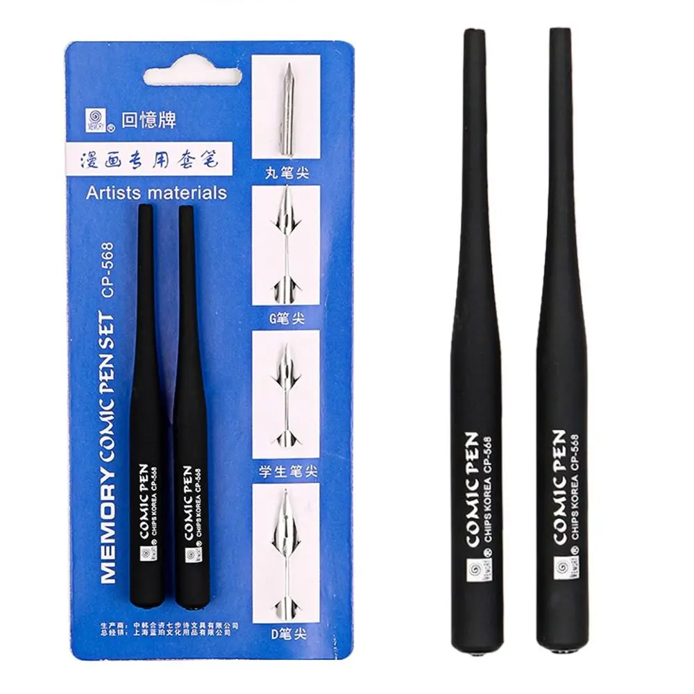 

Fountain Pens Manga Calligraphy Dip Pen+4 Nibs Sketching Signature Calligraphy Dip Pen Kit Writing Lettering Comic Dip Pen