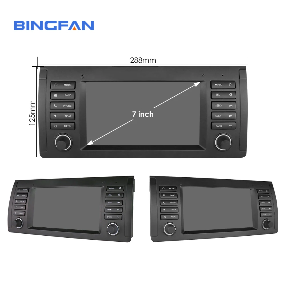 7 Inch Car Radio 2 Din Carplay Android Auto for BMW 5 Series E39 X5 2004-2006 Wireless Multimedia GPS Player - view 5