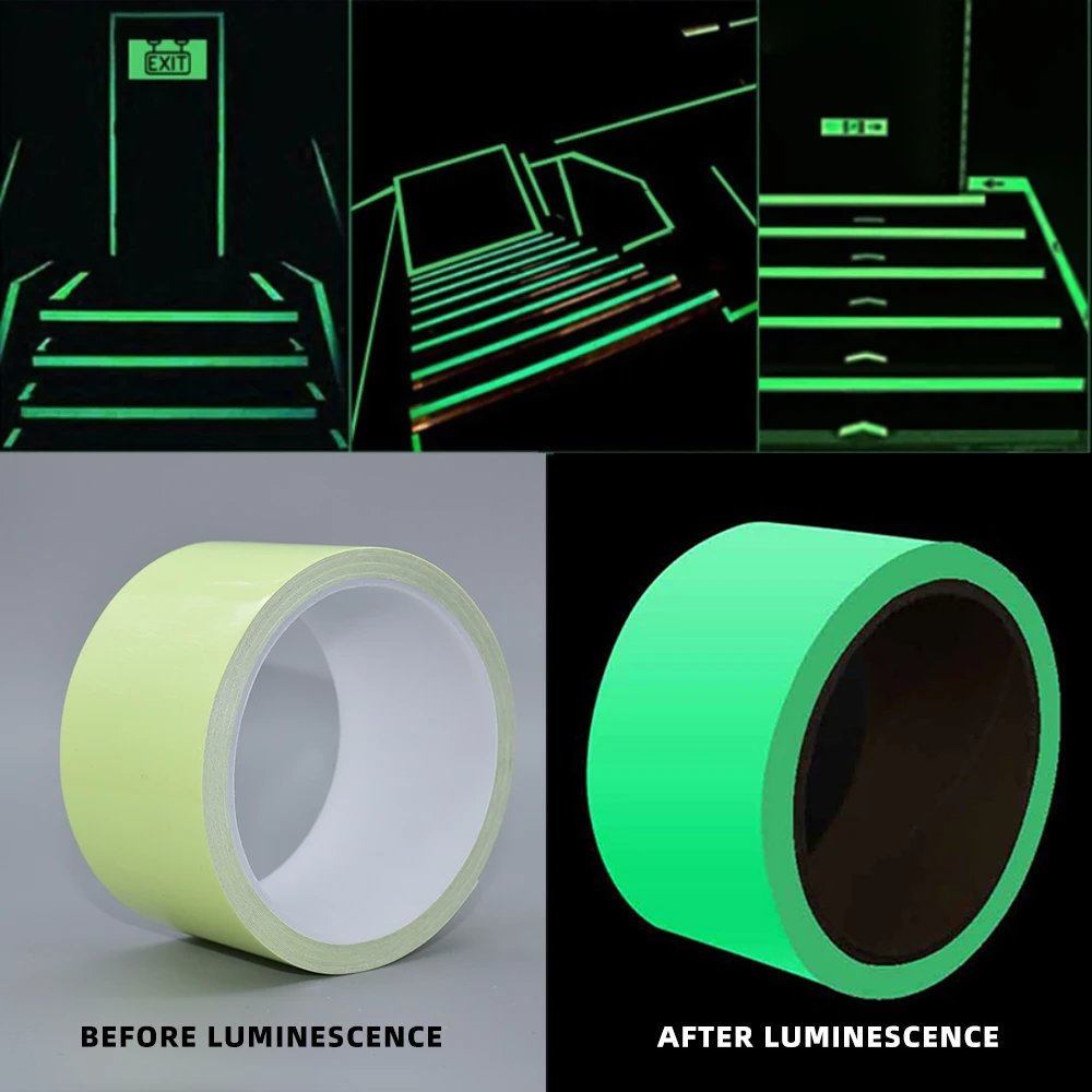 Luminous Tape 5M Self-adhesive Glow Security Protection In The Dark Safety Stage Stickers Home Decor Party Supplies Decorative