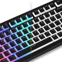 Womier Pudding Shine Through Keycaps Double Shot PBT Keycaps 130 Keys OEM Profile for MX Switches Mechanical Gaming Keyboard