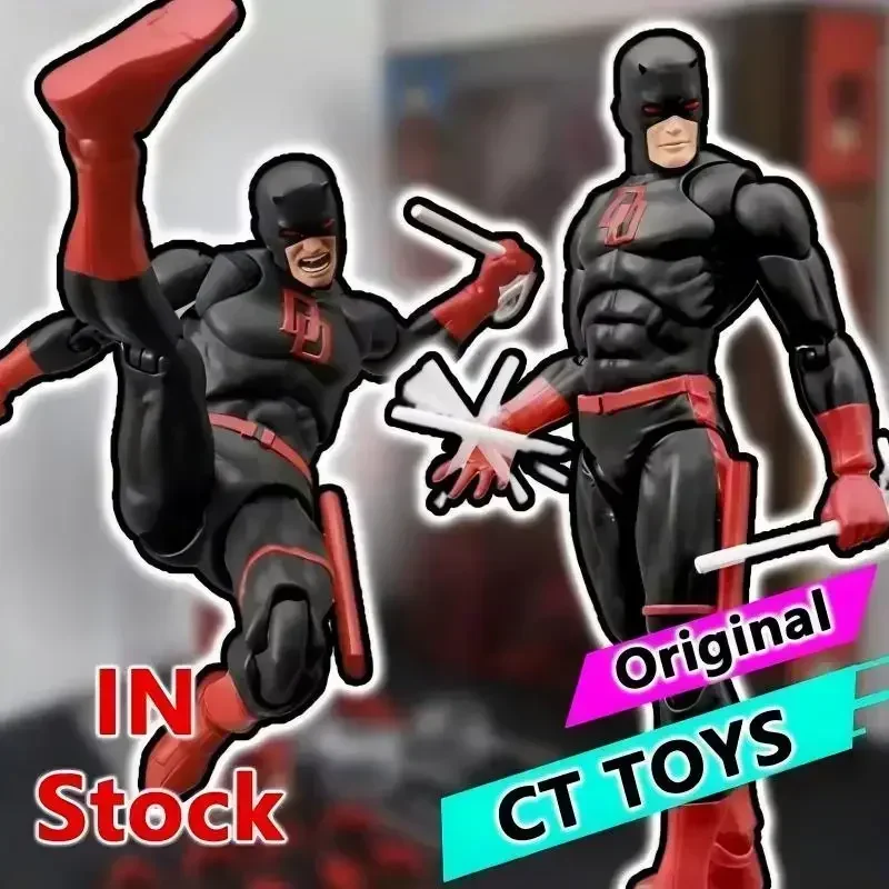 

In Stock Ct Toys Daredevil Black Red Figure SHF Mafex 223 Comic Version Anime Action Figure Figurine Statue Model Gifts Kid Toys