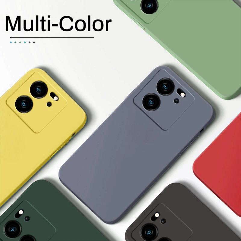 Funda cuadrada de silicona líquida para teléfono móvil, carcasa trasera de protección para Xiaomi Mi 13T, Mi 13 T Pro, Mi13T Pro, 5G