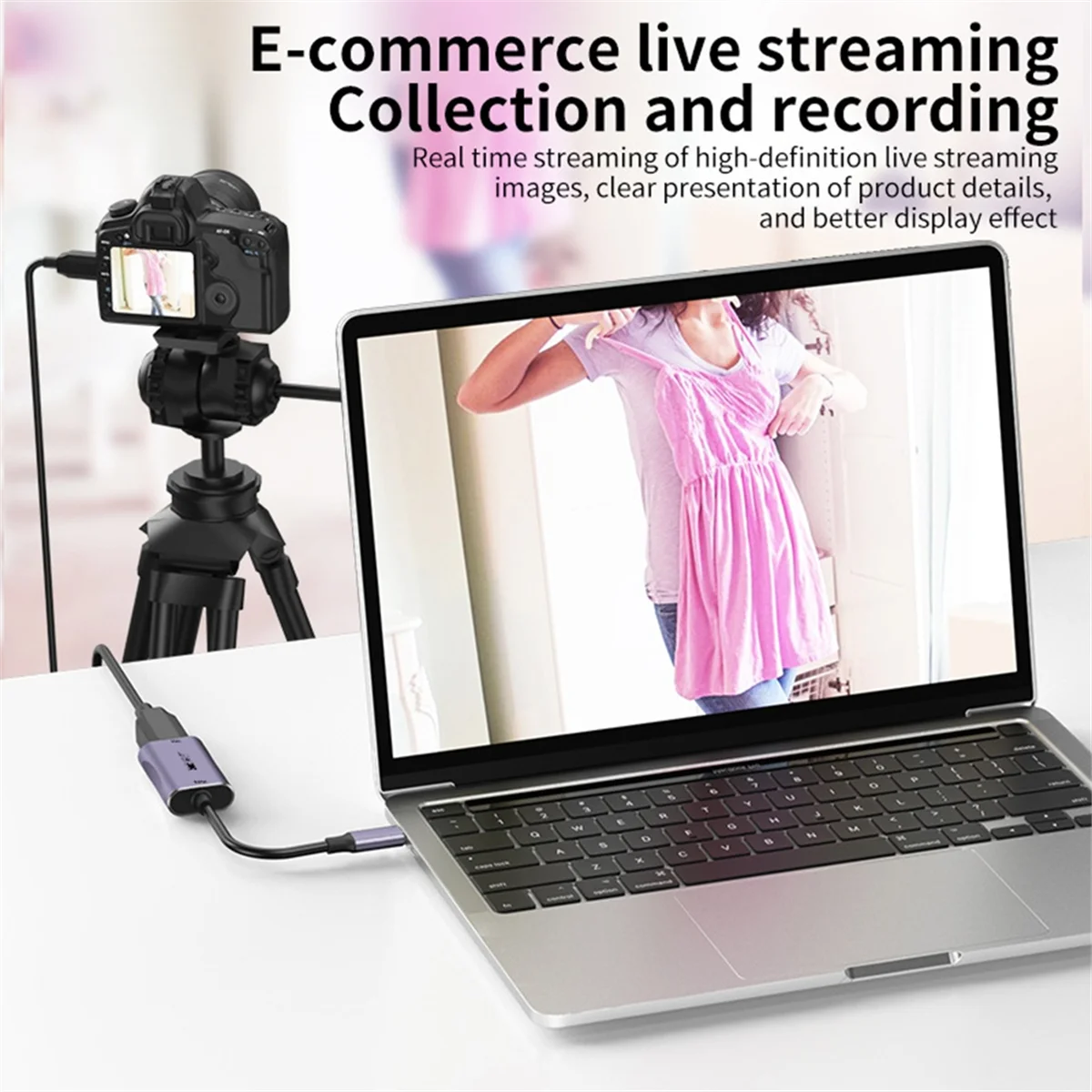 A07I Voor Telefoon Tablet Projector Camcorder MINI Naar-Compatibele Adapter Kabel 4K Video Capture Card Voor Vlog filmmaker DSLR