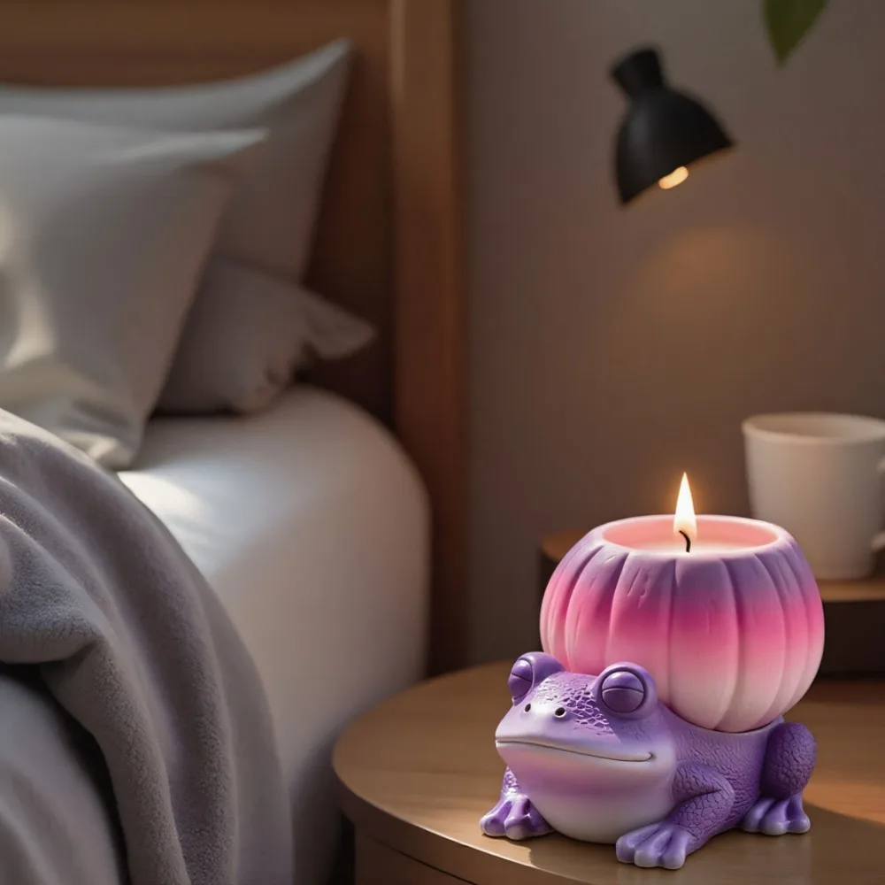 

Reusable Frog Candle Cup Silicone Mold DIY Crafts Cement Plaster Vase Flower Pot Epoxy Resin Molds Candle Making Home Decor