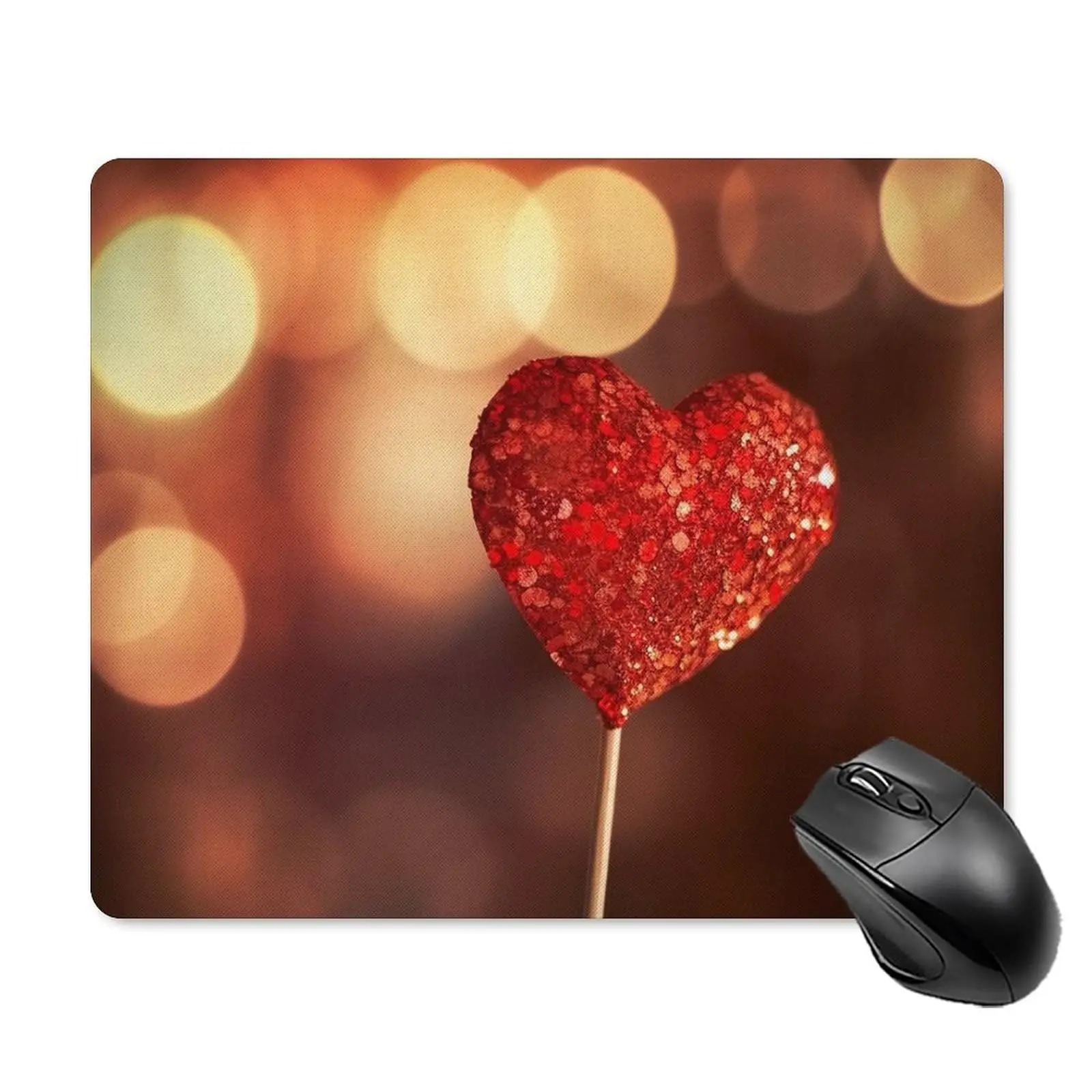 

Vintage Heart Printing Lock Edge Gaming Mousepad Gamer Mouse Mat Keyboard Mats Desk Pad Mousepads 22x18cm 