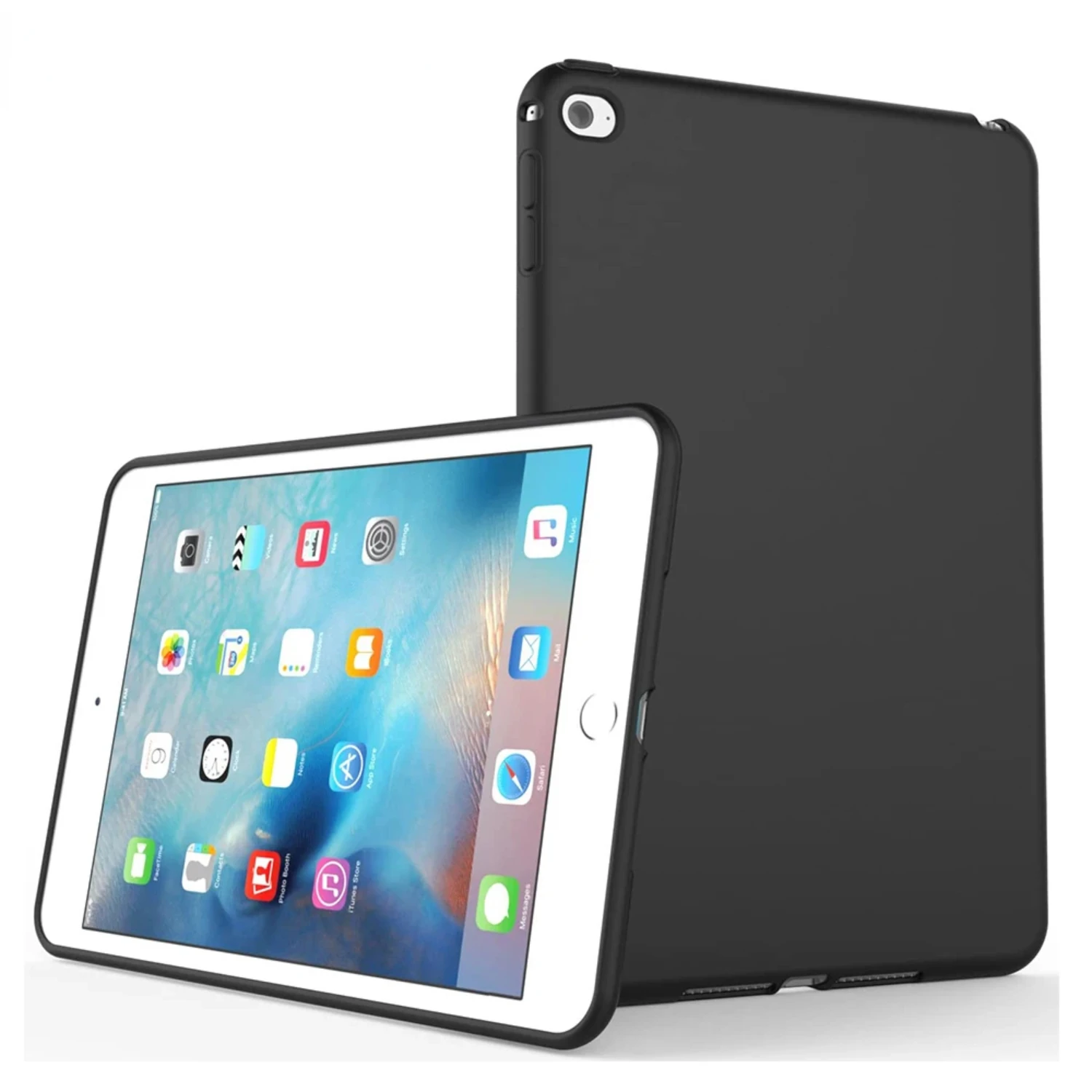 Protective Soft Black Silicone Tablet Case for 2nd, 3rd, 4th, 5th, 6th, 7th, 8th, 9th, 10th Generation Mini 2, 3, 4, 5, 6, 7.9,