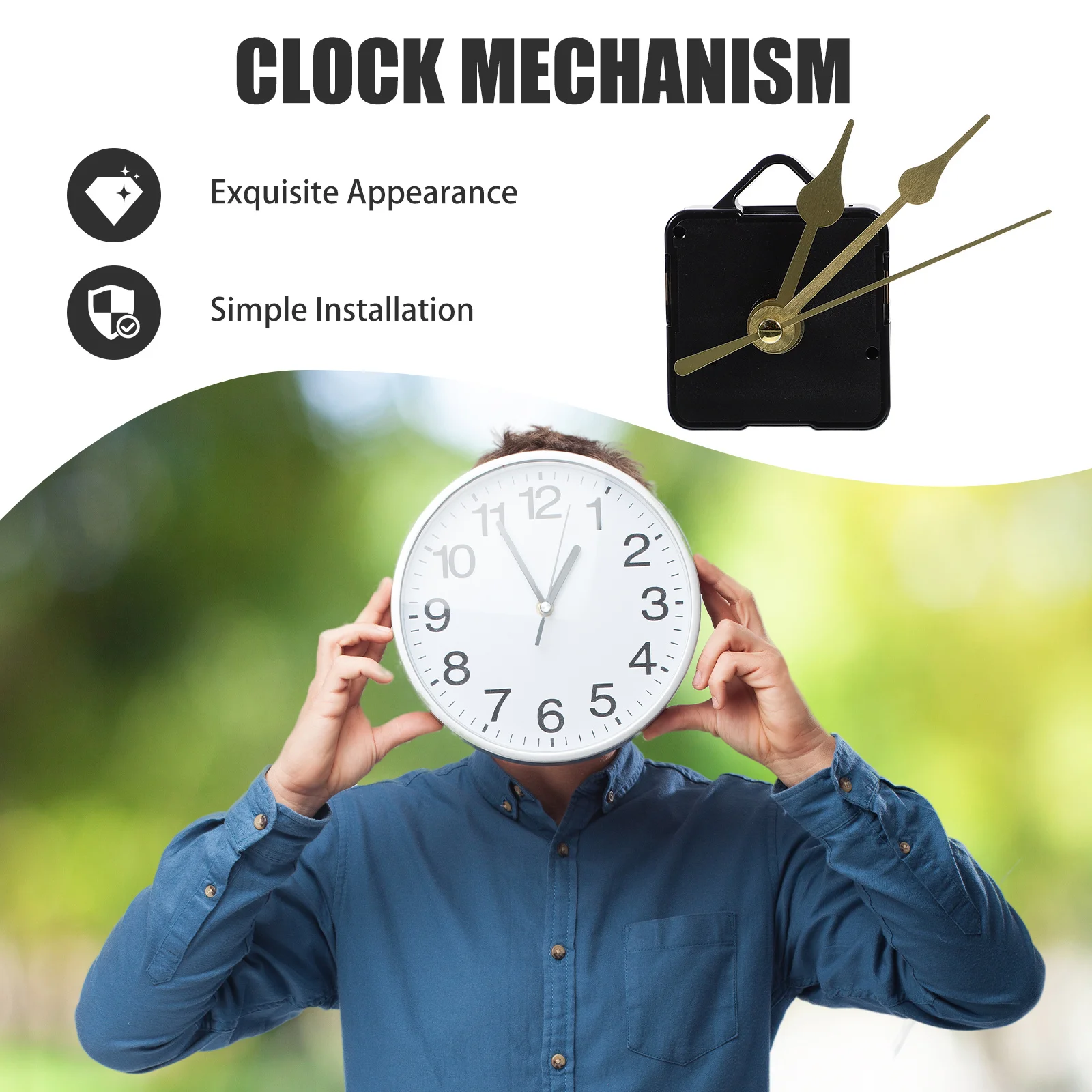 

Clock Movement with Hands All Suitable for Frameless Wall Clock DIY Repair Replacement Mechanism Part