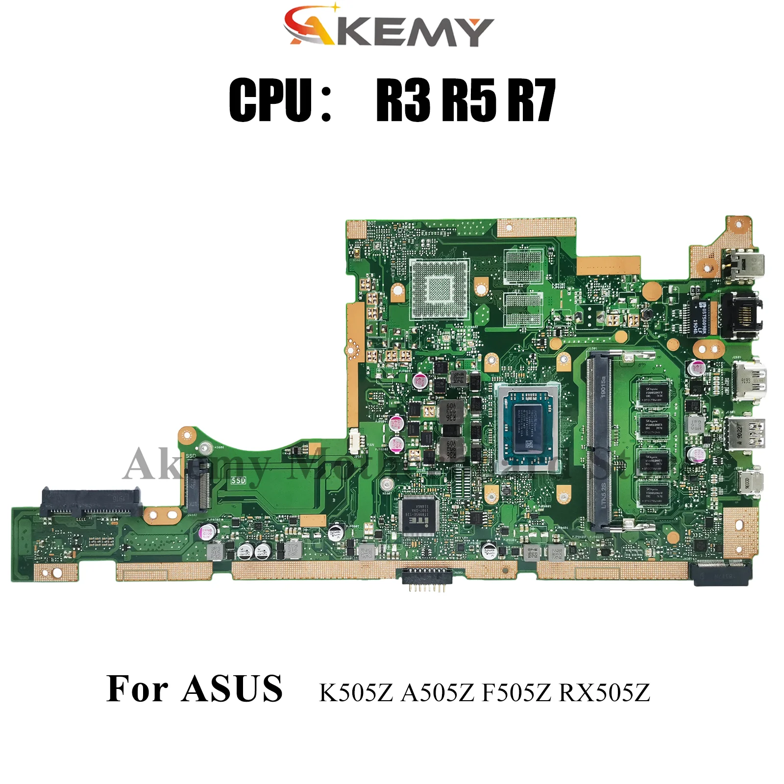 

X505ZA Материнская плата для ноутбука ASUS VivoBook X505ZA K505Z RX505Z X505Z A505Z F505Z Материнская плата с процессором R3 R5 R7 100% tests OK stk