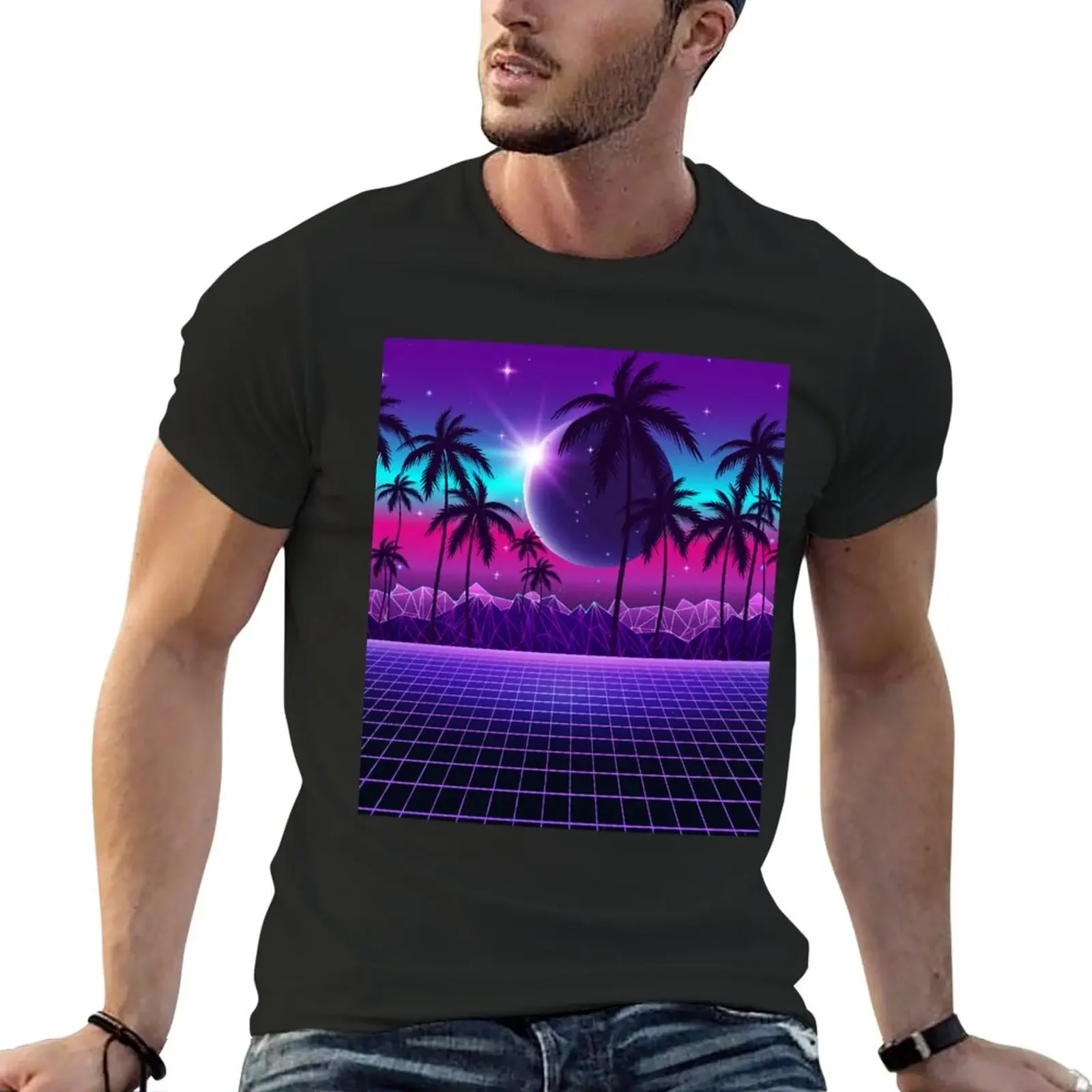 

Twilight Retrowave T-Shirt aesthetic clothes customs summer tops tees anime shirts men