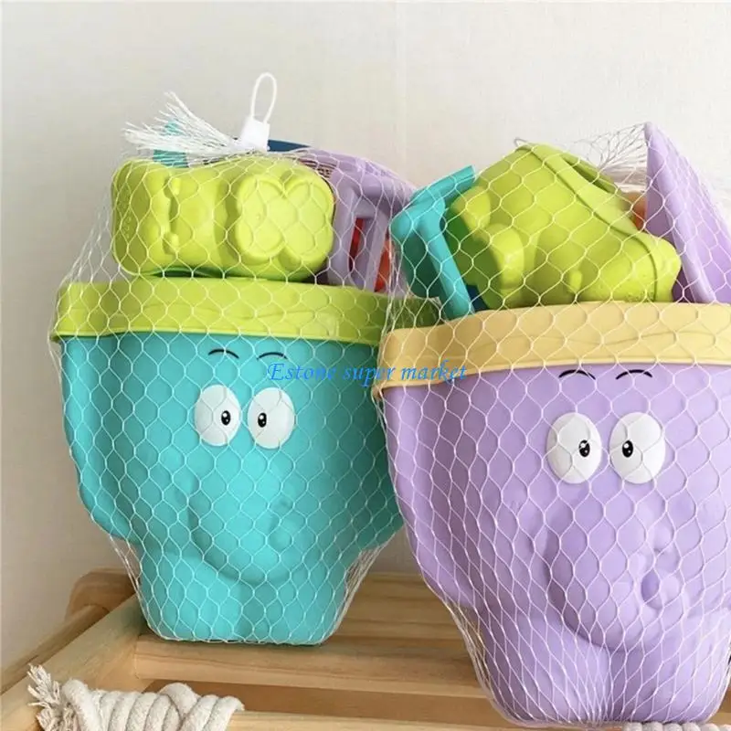 090b Elephant Beach Set Kids Sand Toy Toy Bucket Rake Phelt for Turtle for Crocodile Hippo Moules Water