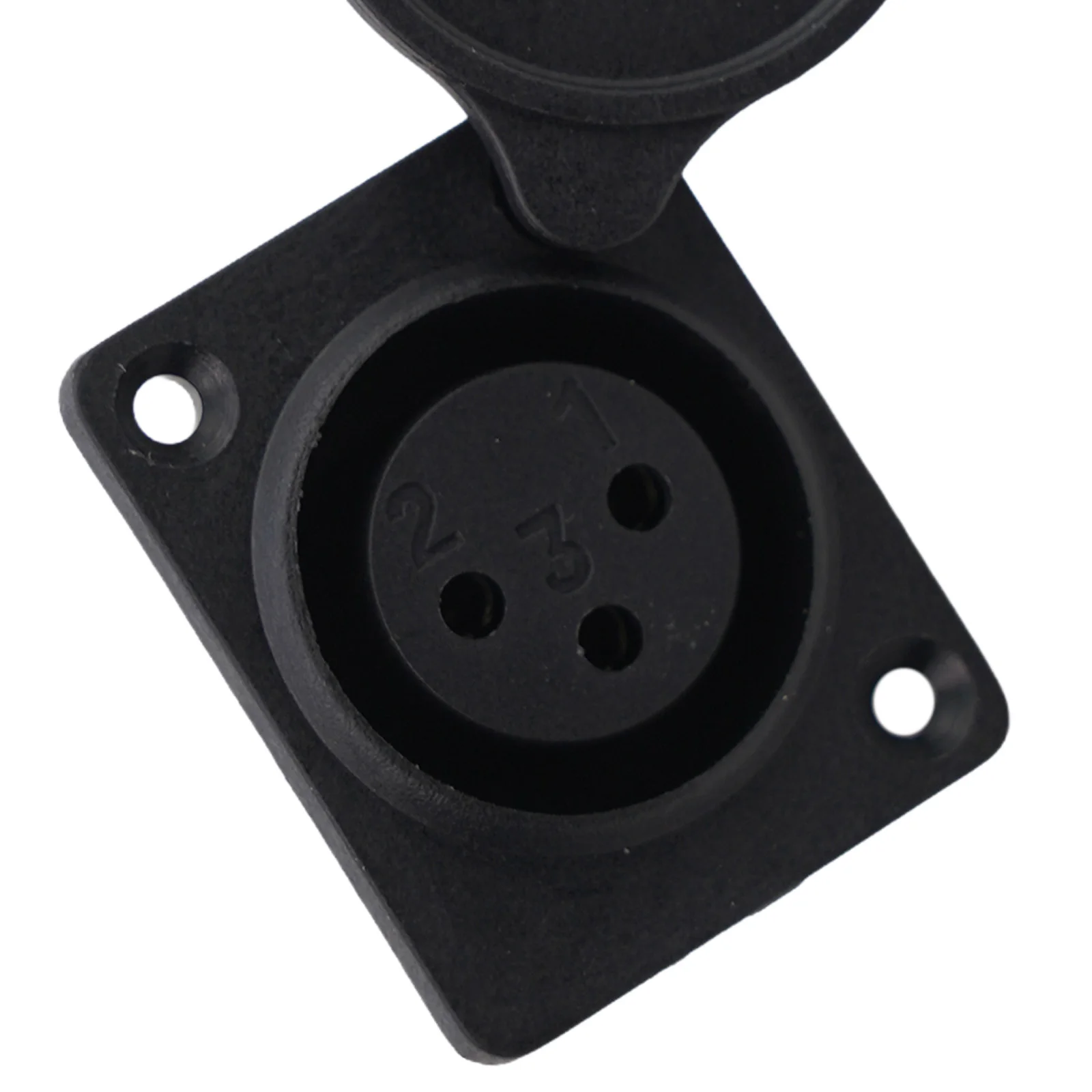 ABS Plastic Shell Auto Replacement Parts XLR 3-pin Socket 1pc Charging Port/socket Welding Wire Black For Audio Mobility Scooter