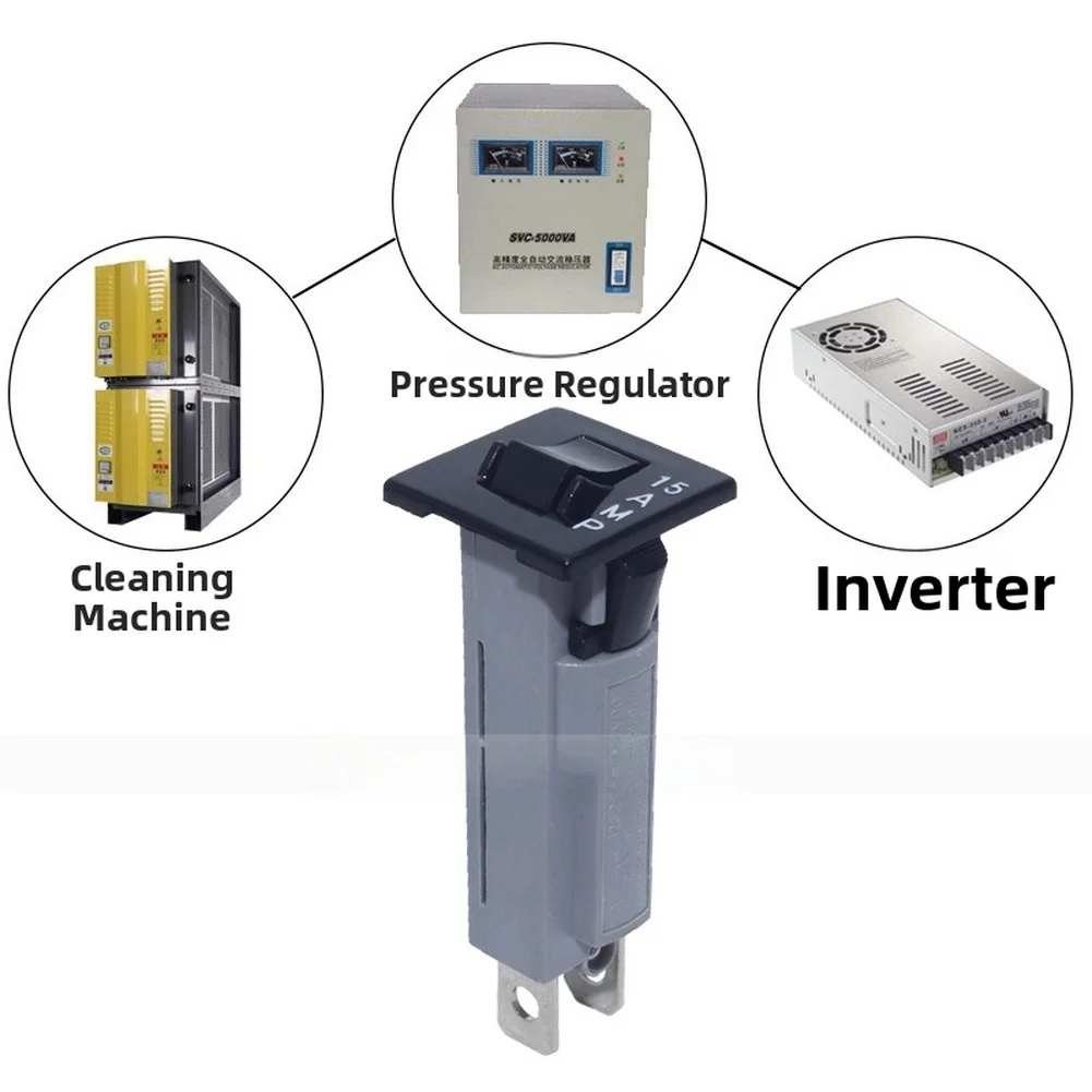 15A 250VAC Manual Reset Circuit Breaker with Overload Protection for Healthcare Appliances and Industrial Gear