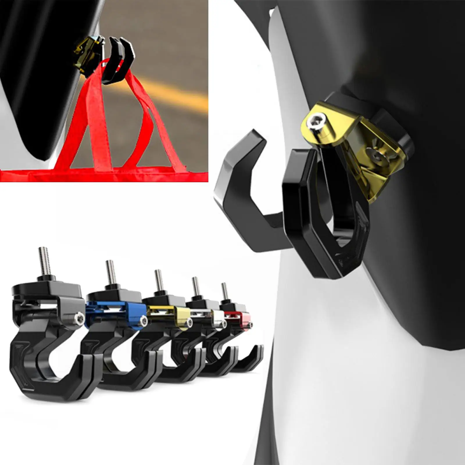 

Alloy Scooter Helmet Holder Hook Bag Hanger With Screw Fashionable Universal