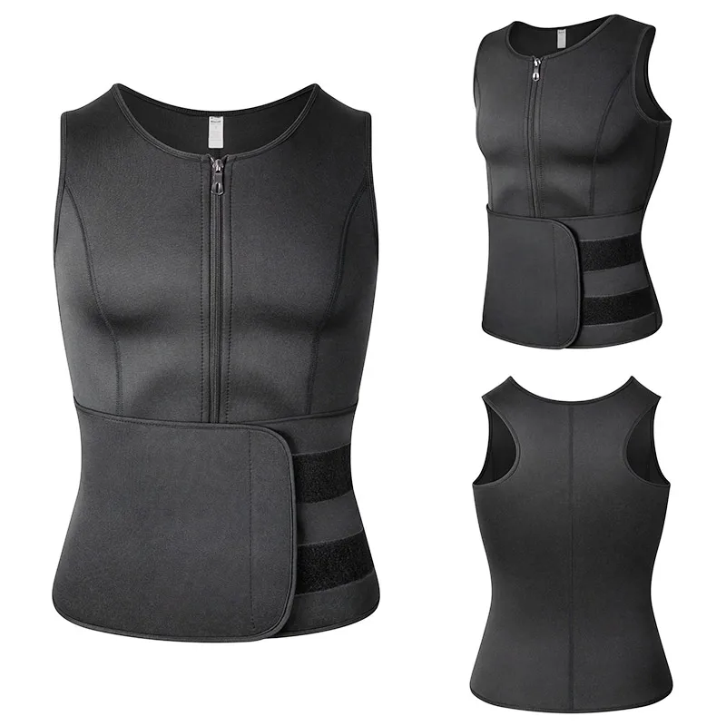 Vensslim Männer Body Shaper Taille Trainer Weste Abnehmen Hemd Sauna Schweiß Kompression Unterhemd Shapewear Fat Burner Workout Tops