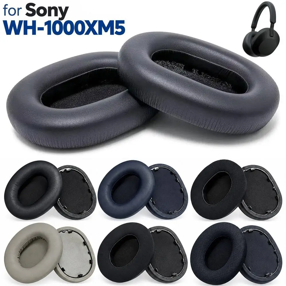 Nuevos almohadillos de repuesto de material suave, con espuma viscoelástica transpirable, para auriculares Sony WH-1000XM5.