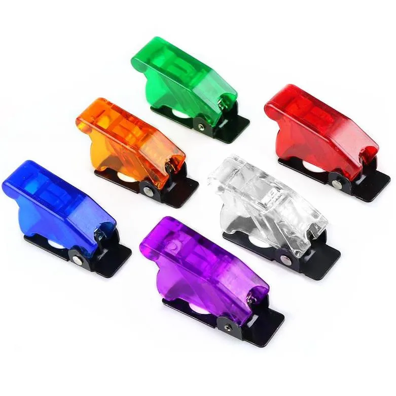 12V, 20A, LED car switch, F1 racing fighter switch switch carbon fiber protective cover TM