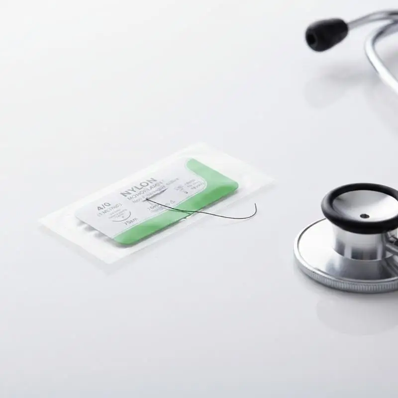 12PCS 2.0 3.0 4.0 Practice Suture Nylon Thread Sterile Needle for Medical Surgical Simulation Training