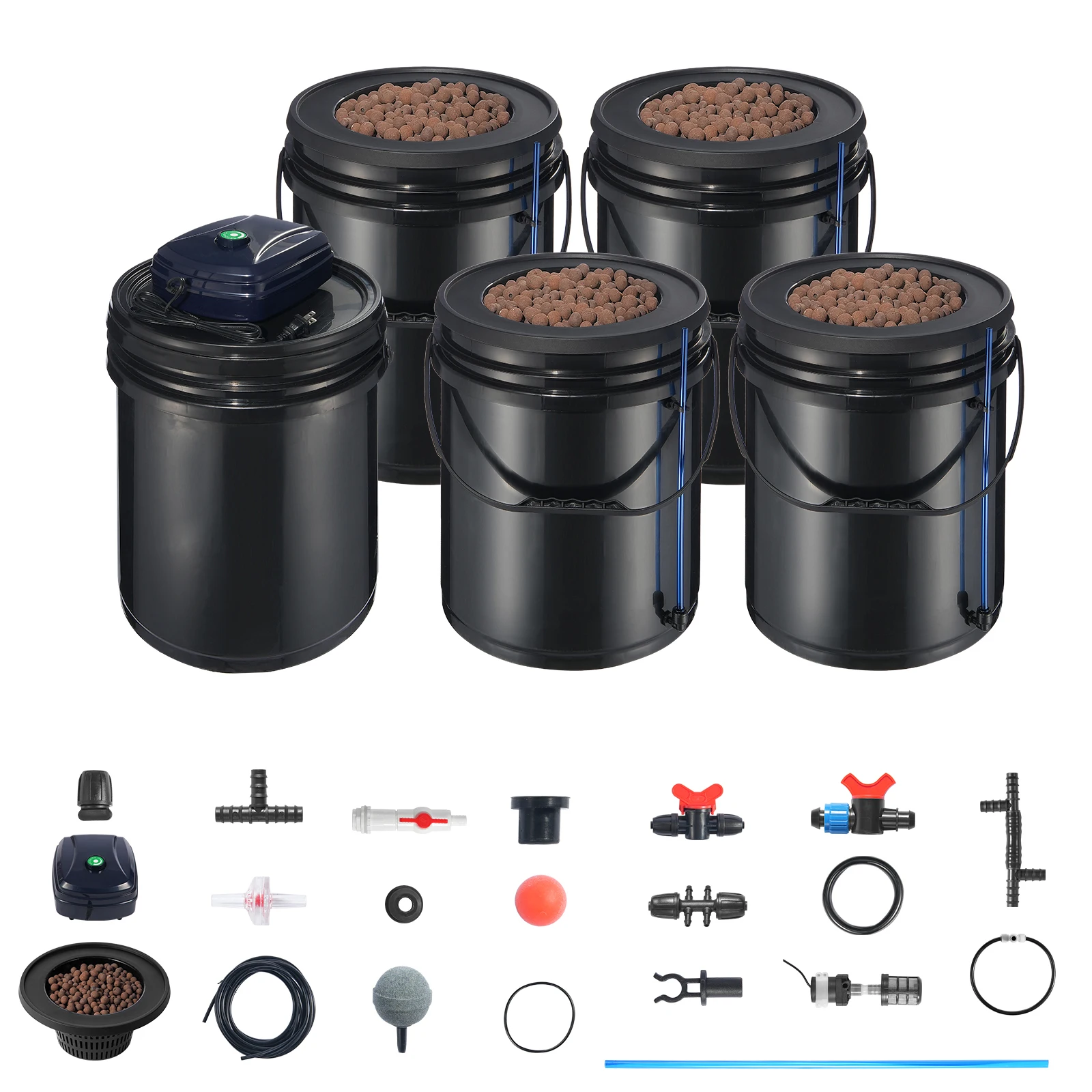 Deep Water Culture Kit - Sistema di coltivazione idroponica RDWC, sistema