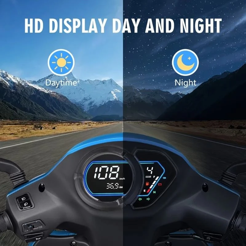 

U2JA High Visibility Motorbike LCD Speedometer Odometer For 115R SMASH115 SMASHV115-FI SMASH115-FI Enhanced Riding Experience