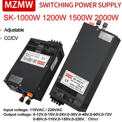 MZMW CC/CV Switching Power Supply 1000W 1200W 1500W 2000W AC-DC 12V 24V 36V 48V 60V 72V 80V 110V 220V Adjustable Industry SMPS